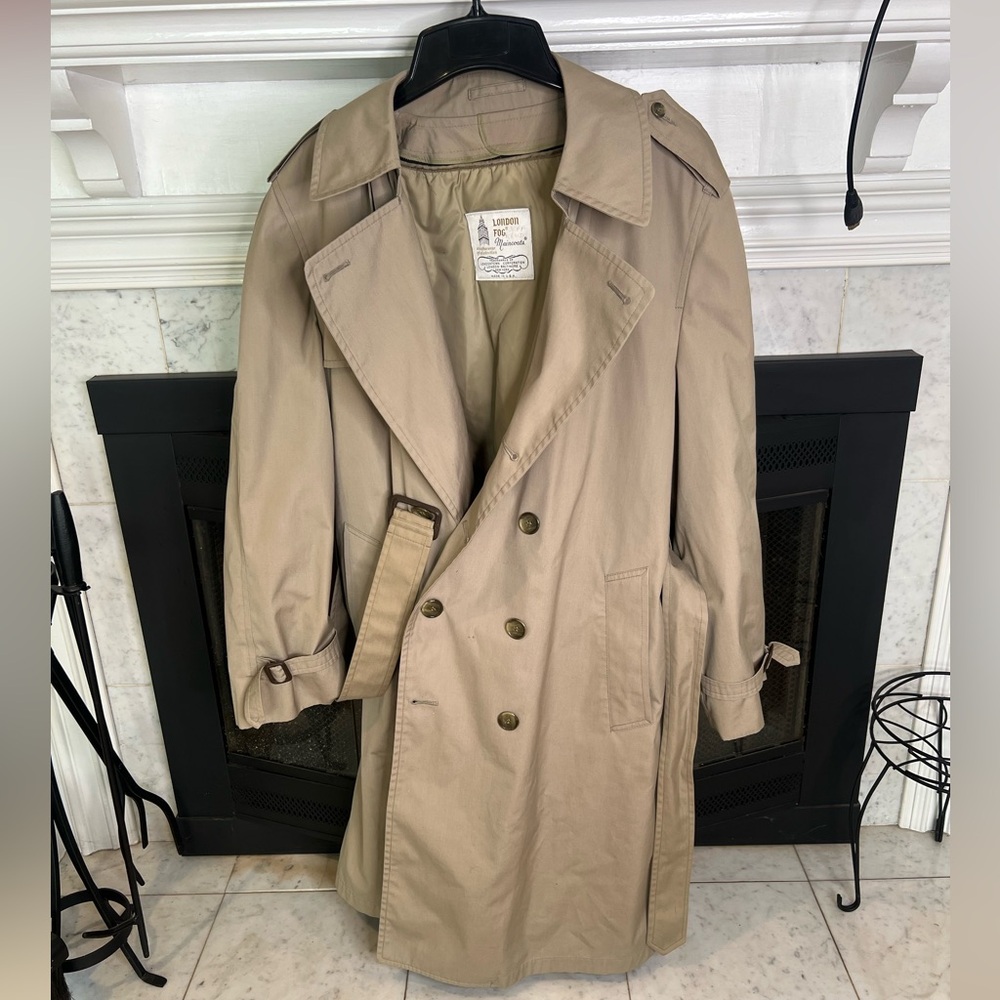 Men's vintage London fog Beige Trench Coat
